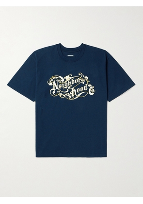 Neighborhood - Logo-Print Cotton-Jersey T-Shirt - Men - Blue - S