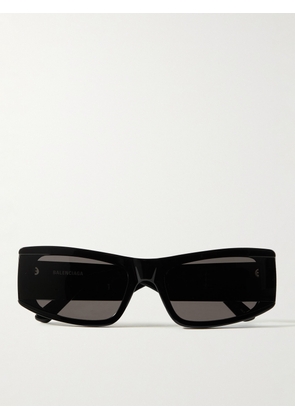 Balenciaga - Rectangular-Frame Acetate Sunglasses - Men - Black