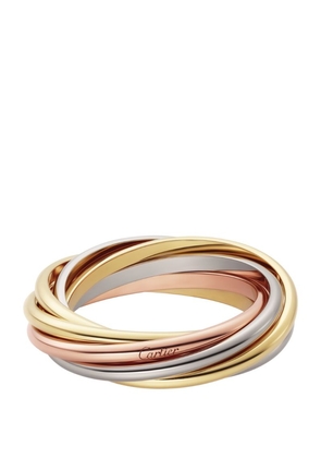 Cartier White, Yellow And Rose Gold Trinity Ring