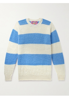 Howlin' - Shaggy Bear Striped Brushed-Wool Sweater - Men - Blue - S
