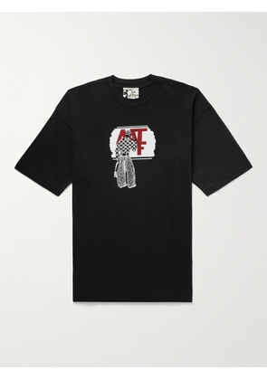 andafterthat - Throwing Fits Graffiti Logo-Print Cotton-Jersey T-Shirt - Men - Black - S