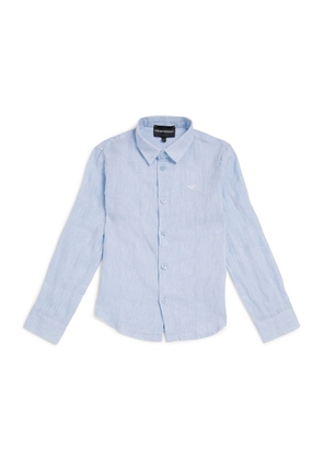 Emporio Armani Kids Long Sleeve Button Down Shirt (6-36 Months)
