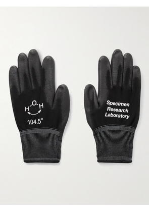 Neighborhood - SRL 10-Pack Logo-Print Coated-Mesh Gloves - Men - Black