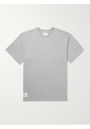 WTAPS - Academy Logo-Appliquéd Printed Cotton-Blend Jersey T-Shirt - Men - Gray - S