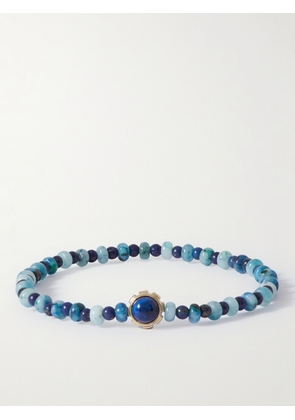 Luis Morais - Gold, Turquoise and Lapis Lazuli Beaded Bracelet - Men - Blue