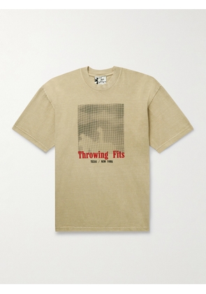 andafterthat - Throwing Fits Skyline Logo-Print Cotton-Jersey T-Shirt - Men - Neutrals - S