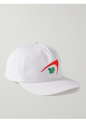 Throwing Fits - Logo-Embroidered Cotton-Twill Baseball Cap - Men - White