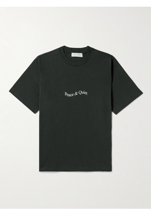 Museum Of Peace & Quiet - Wordmark Logo-Print Cotton-Jersey T-Shirt - Men - Black - S