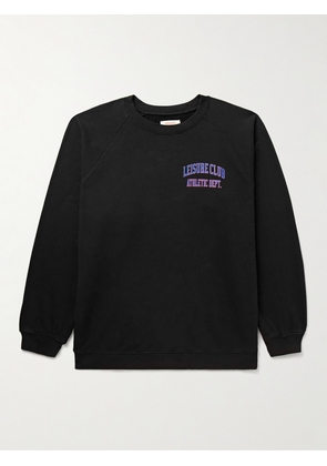 Pasadena Leisure Club - Athletic Dept. Logo-Print Cotton-Jersey Sweatshirt - Men - Black - S