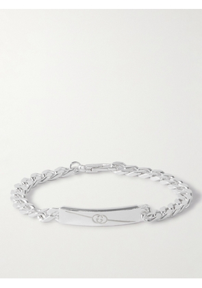 Gucci - Logo-Engraved Silver ID Bracelet - Men - Silver - 17