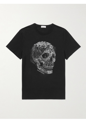 Alexander McQueen - Printed Cotton-Jersey T-Shirt - Men - Black - S