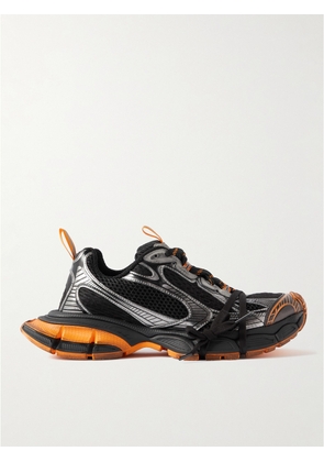 Balenciaga - 3XL Distressed Mesh and Rubber Sneakers - Men - Black - EU 39