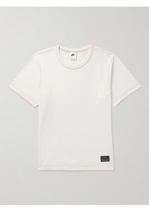 Nike - Life Logo-Appliquéd Cotton-Jersey T-Shirt - Men - White - S