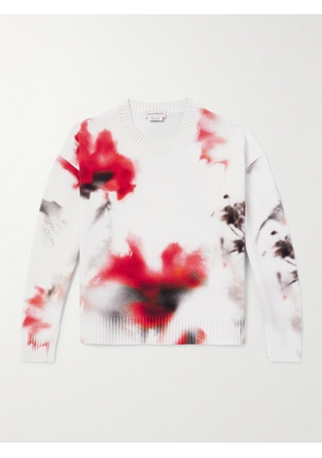 Alexander McQueen - Printed Cotton Sweater - Men - White - S