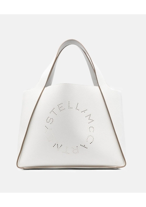 Stella McCartney - Logo Grainy Alter Mat Tote Bag, Woman, White