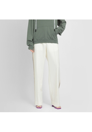 PALM ANGELS WOMAN OFF-WHITE TROUSERS