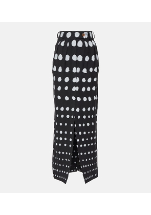 Vivienne Westwood Polka-dot wool maxi skirt