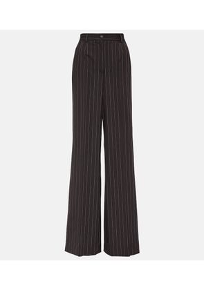 Dolce&Gabbana Pinstripe high-rise wool wide-leg pants