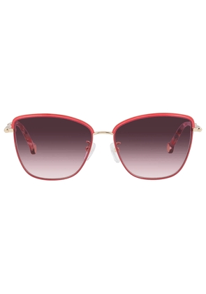 Carolina Herrera Violet Gradient Pink Rectangular Ladies Sunglasses SHE160N 0A93 56