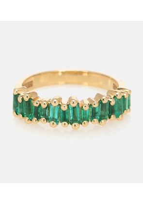 Suzanne Kalan Fireworks 18kt gold ring with emeralds
