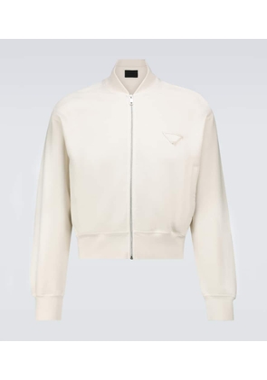 Prada Garment-dyed cotton bomber jacket