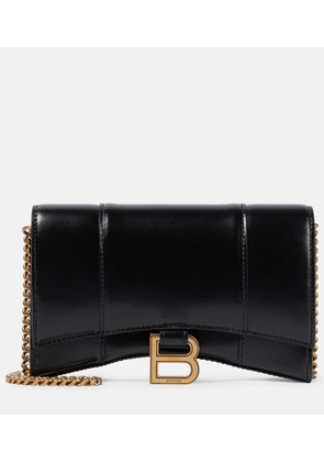 Balenciaga Hourglass leather wallet on chain