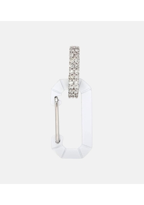 Eéra Chiara Small 18kt gold and silver single earring with diamonds