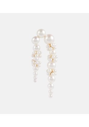 Sophie Bille Brahe Palais de Nuit 14kt gold single earring with pearls