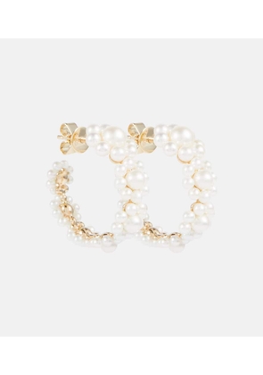 Sophie Bille Brahe Jardin Boucle 14kt gold earrings with freshwater pearls