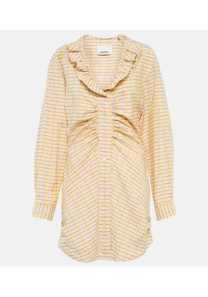 Isabel Marant Coral checked cotton and silk minidress