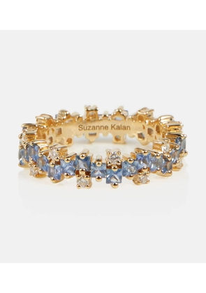 Suzanne Kalan 18kt gold ring with sapphires and diamonds