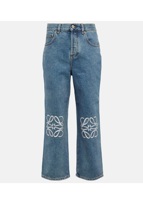 Loewe Anagram high-rise cropped jeans