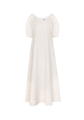 Toteme Linen and cotton-blend midi dress