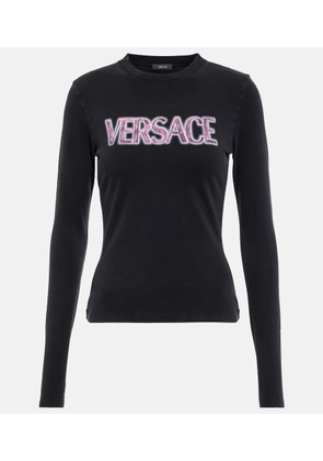 Versace Goddess logo long-sleeve T-shirt