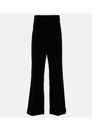 Gucci Wide-leg cotton velvet pants