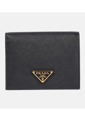 Prada Logo saffiano leather wallet