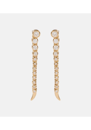 Ondyn Short Continuum 14kt yellow gold drop earrings with diamonds