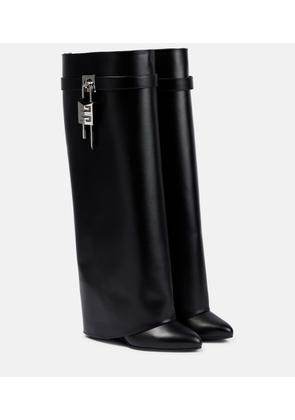 Givenchy Shark Lock wide-fit leather knee-high boots