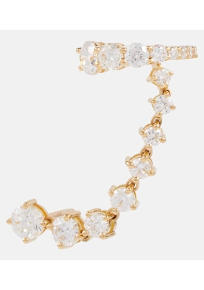 Melissa Kaye Sadie 18kt yellow gold single earring with diamonds