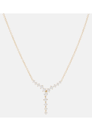 Melissa Kaye Aria Cascade Mini 18kt gold necklace with diamonds
