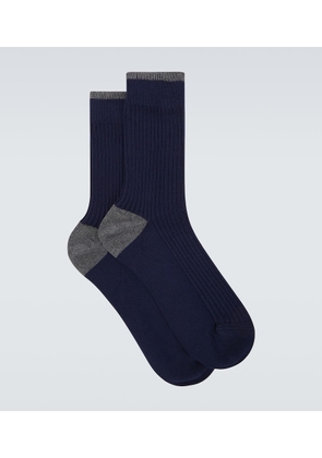 Brunello Cucinelli Ribbed-knit cotton socks