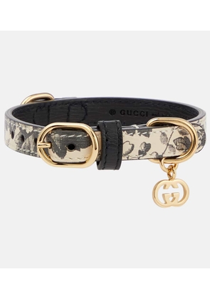 Gucci Herbarium XS faux leather dog collar