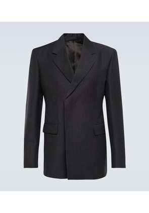 Prada Double-breasted mohair and wool blazer