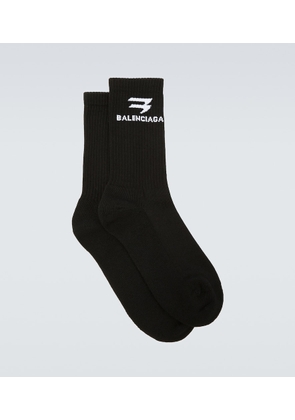 Balenciaga Logo ribbed-knit socks