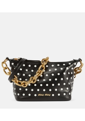Miu Miu Polka-dot leather shoulder bag