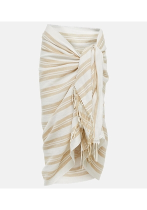 Toteme Striped linen and cotton beach cover-up