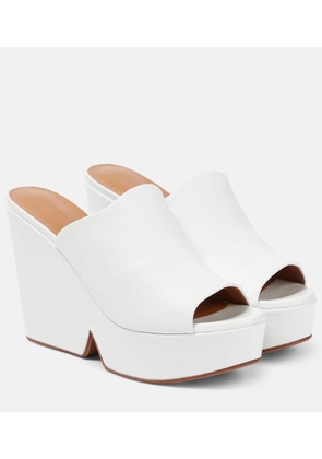 Clergerie Dolcy leather wedge sandals