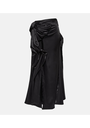 Acne Studios Bow-detail satin maxi skirt