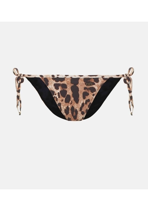Dolce&Gabbana Leopard-printed bikini bottoms
