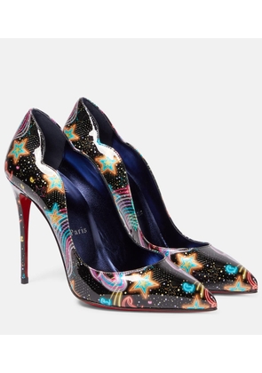 Christian Louboutin Hot Chick printed patent leather pumps